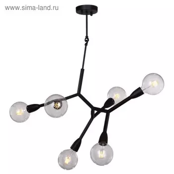 Люстра Vopiscus 6x40Вт E27, чёрный 90x90x100 см