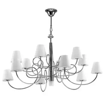 Люстра VORTICO 13х40Вт G9 хром, белый 103x170см