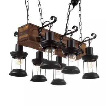 Люстра потолочная BayerLux Willow, 6хЕ27, 40 Вт, черный, 55100 см