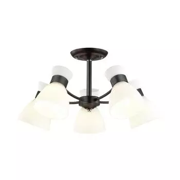 Люстра WILMA, E27, 5x40Вт, цвет чёрный, белый