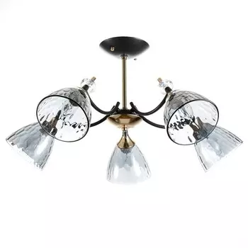 Люстра Светогор "Задача" 5х60Вт Е27 черный/золото