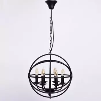 Люстра "Замок", 6x60Вт E14, цвет чёрный