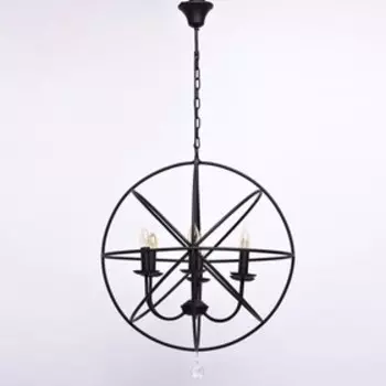 Люстра "Замок", 6x60Вт E14, цвет чёрный