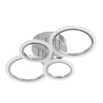 Люстра "Зара" LED 72W 3000-6000k Диммер, ПДУ Хром 64х25х20см