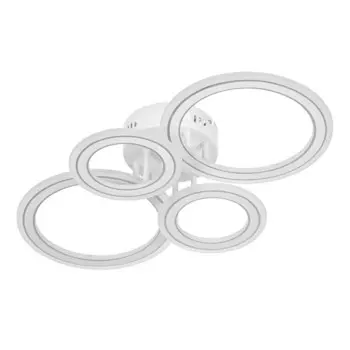 Люстра "Зара" LED 72W 3000-6000k Диммер, ПДУ Белый, хром 64х25х20см