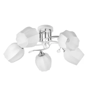 Светильник потолочный BayerLux «Зарина», люстра 5хЕ27, 40 Вт, белый, 60х60х24 см