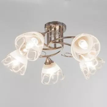 Люстра "Завиток" 5х60Вт Е27 хром