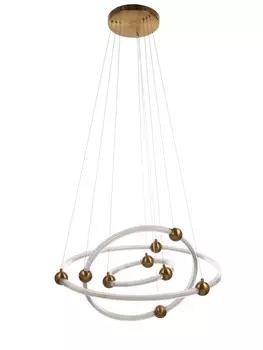 Люстра потолочная BayerLux Zelda, 98 Вт, LED, 4000-6000К, серебро, 30+50+70100 см