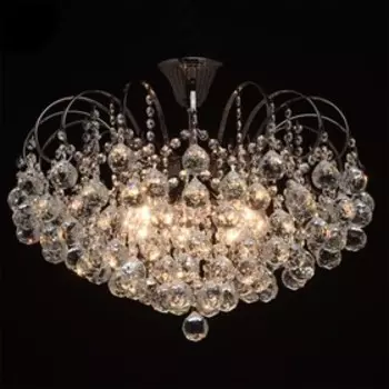 Люстра "Жемчуг" 8x60Вт E14 никель