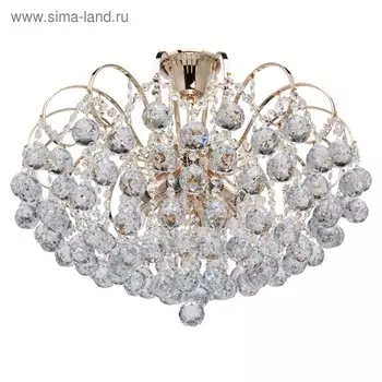 Люстра «Жемчуг», 8x60Вт E14, золото