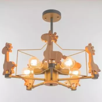 Люстра "Жирафы" 5хЕ27 40Вт серый 53х53х30см