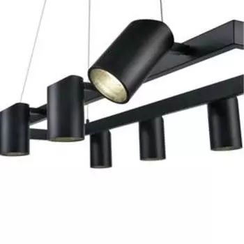 Люстра Zoom, 30Вт LED, 4000K, 2400lm, цвет чёрный