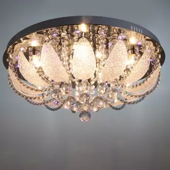 Люстра Светогор "Звездочка" 6х60Вт Е27 LED подсветка хром 60х60см