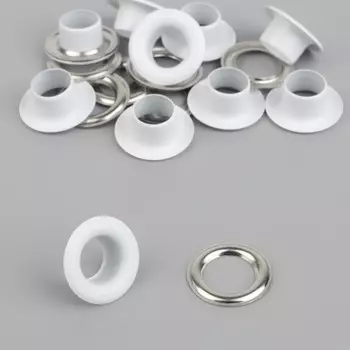 Люверс, d = 8 мм, 10 шт, цвет белый