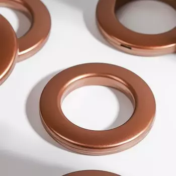 Люверсы для штор, d=3.1/5.5 см, 10 шт., коричневые