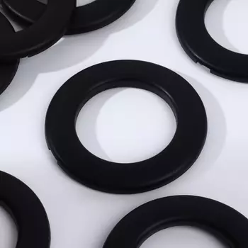 Люверсы для штор, d=3.5/5.5 см, 10 шт., матовые, чёрные