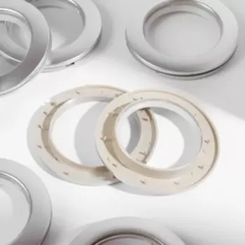 Люверсы для штор, d=4.1/7.5 см, 10 шт., цвет серебряный