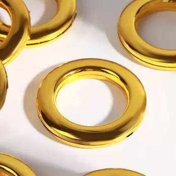 Люверсы для штор, d=4.3/6.5 см, 10 шт., цвет золотой