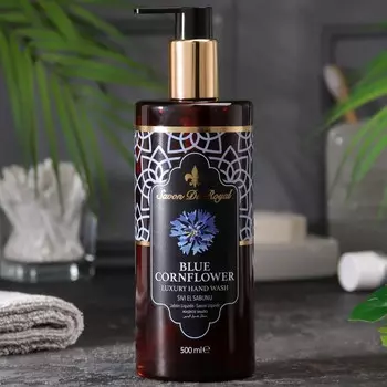 Люксовое жидкое мыло для рук с цветками голубого василька "Голубой василёк", серия "Природа", Savon De Royal, 500 мл