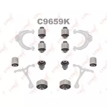 LYNXauto C9659K Комплект сайлентблоков / Рычагов / Перед. подв.