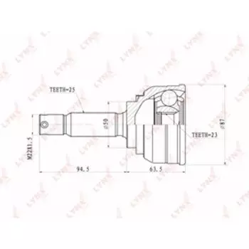 LYNXauto CO3629 ШРУС наружный | перед прав/лев |