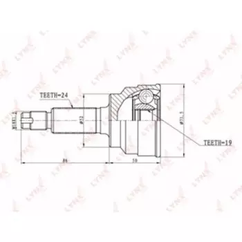 LYNXauto CO5107 ШРУС наружный | перед прав/лев |