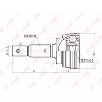 LYNXauto CO7519 ШРУС наружный | перед прав/лев |