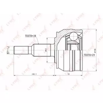 LYNXauto CO8006 ШРУС наружный | перед прав/лев |