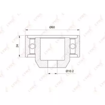 LYNXauto PB3016 Ролик промежуточный ремня ГРМ