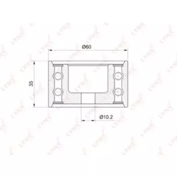 LYNXauto PB3033 Ролик промежуточный ремня ГРМ