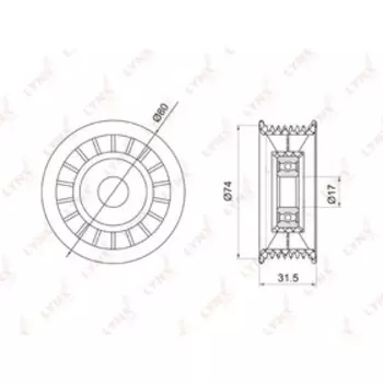 LYNXauto PB7013 Ролик промежуточный навесного оборудования