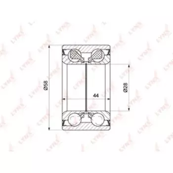 LYNXauto WB1403 Подшипник ступичный | зад прав/лев |