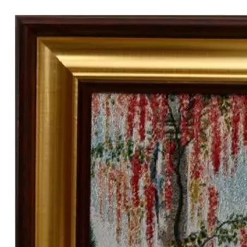 M163-40х80 Картина из гобелена "Девушка на балконе" (48х87)