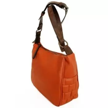 M6102-1 Сумка мешок, отдел на молнии, цвет рыжий 30х23х10см