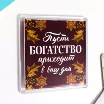 Магнит акрил "Богатство" 5,7х5,7 см