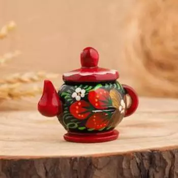 Магнит "Чайник", 5,5х4,5 см, ручная роспись, микс