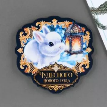 Магнит деревянный «Счастливого года», МИКС
