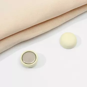 Магнит для платка "Минимал", цвет матовый белый в серебре