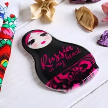 Магнит «Матрёшка. Красный узор»