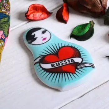 Магнит «Матрёшка. Сердце»