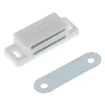 Магнит мебельный M001W, 4113 маленький, белый