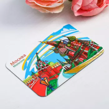 Магнит «Москва. Храм Василия Блаженного. Кремль»