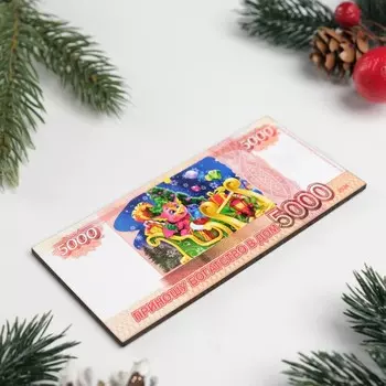 Магнит новогодний купюра "Символ года 2024. Приношу богатство"