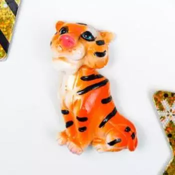 Магнит полистоун "Бенгальский тигр" МИКС 6,1х4 см