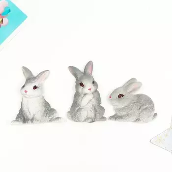 Магнит полистоун "Малыш-крольчонок" МИКС 8,4х5,5 см