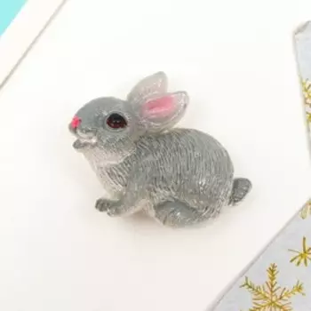 Магнит полистоун "Серый зайчик" МИКС 3,5х2,6 см