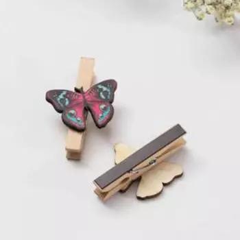 Магнит-прищепка «Бабочки», 7 х 12.7 см