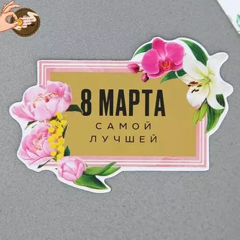 Магнит со скретч-слоем «Самой лучшей», 4,9 х 7 см