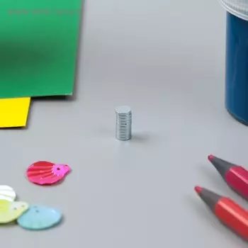 Магнит технический неодимовый, серебристый, 81.2 мм