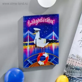 Магнит «Владивосток. Русский мост. Чайка»